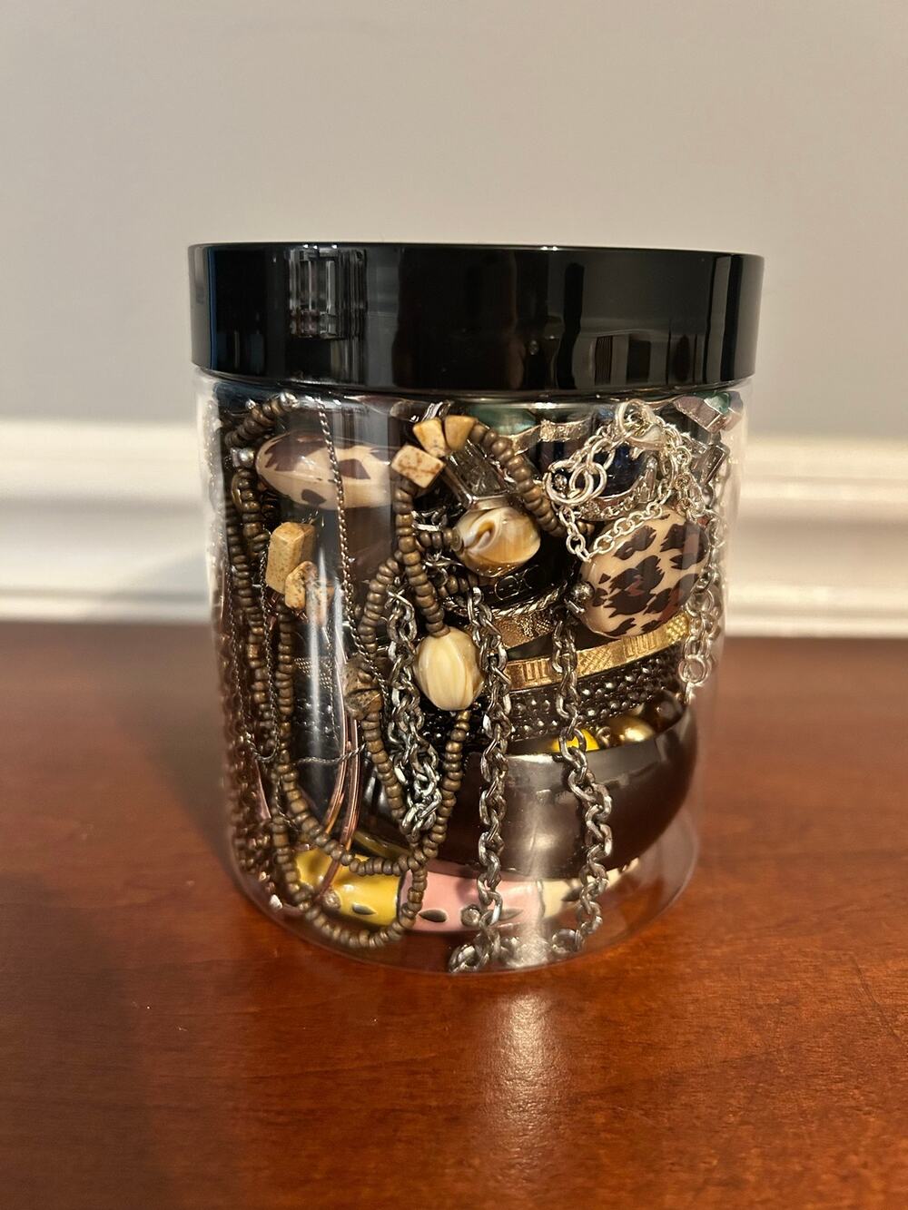 16 oz Vintage Mystery Jewelry Jar Packed Wearable Unboxing Estate Lot